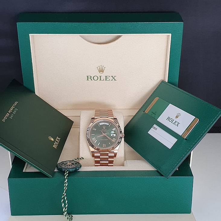 DAYDATE 40 OLIVE ROSE GOLD POUR HOMME