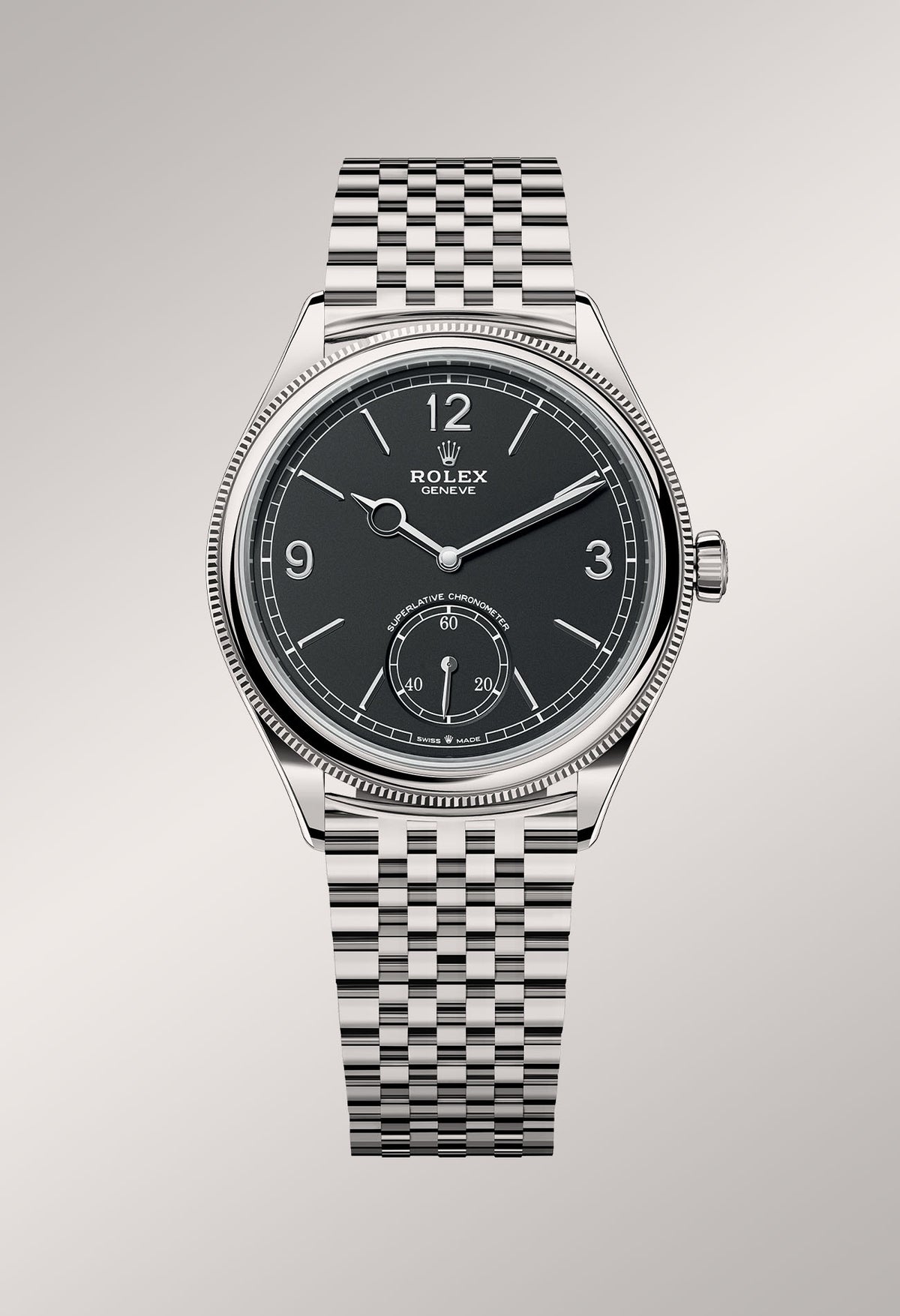 ROLEX PERPETUEL 1908 39 MM METAL FOND NOIR