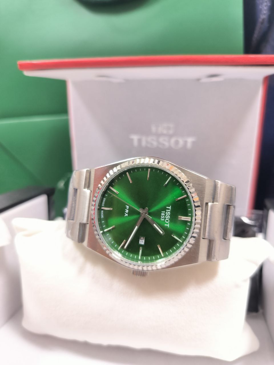 MONTRE TISSOT PXR POWERMATIC 80 FOND VERT