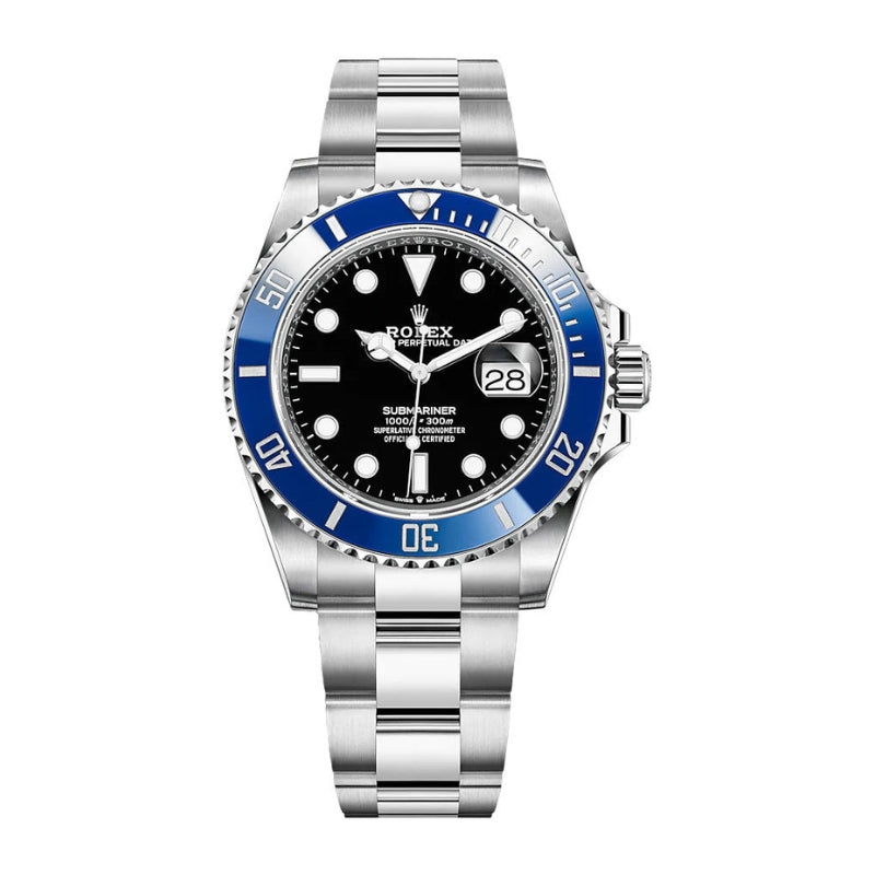 SUBMARINER LUNETTE BLEUE FOND NOIR POUR HOMME