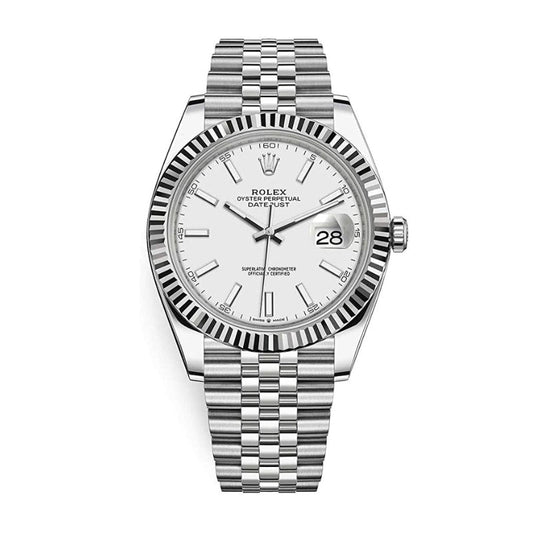 MONTRE DATEJUST 41 BLANC JUBILÉ POUR HOMME