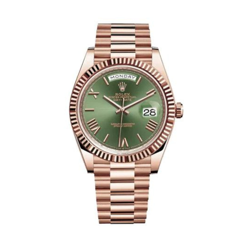 DAYDATE 40 OLIVE ROSE GOLD POUR HOMME