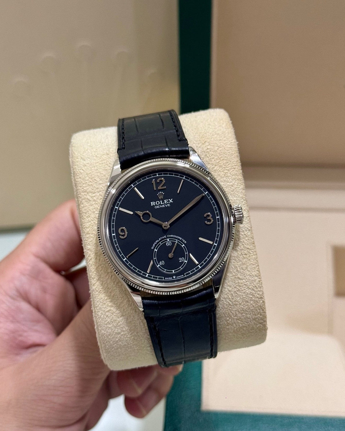 ROLEX PERPETUEL 1908 39 MM ACIER FOND NOIR
