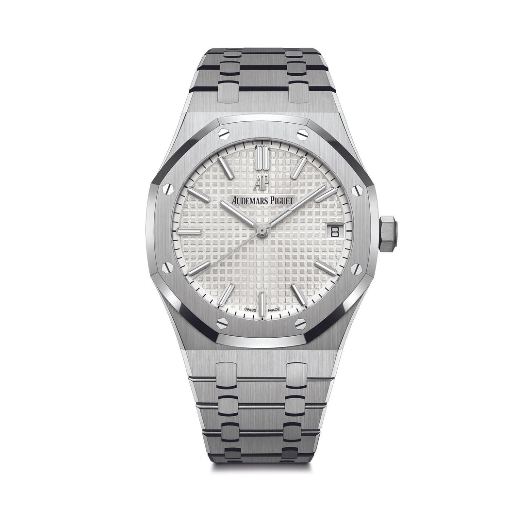 AUDEMARS ROYAL OAK FOND BLANC 41MM HOMME