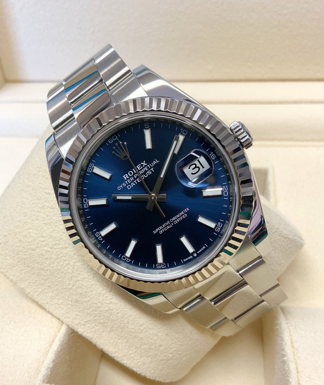 DATEJUST 41 BLEU POUR HOMME