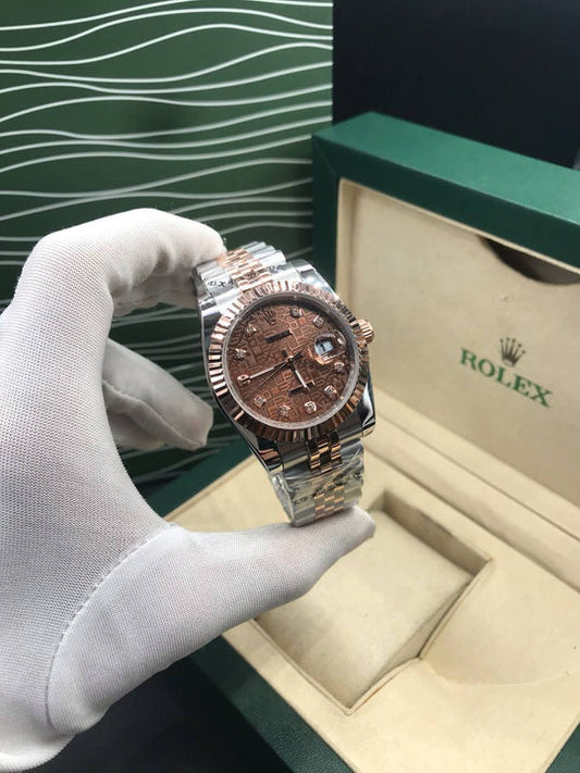 Datejust 36mm 2 Tones Fond Marron Pour Femme