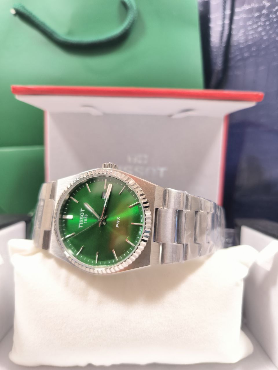 MONTRE TISSOT PXR POWERMATIC 80 FOND VERT